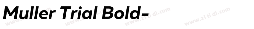 Muller Trial Bold字体转换